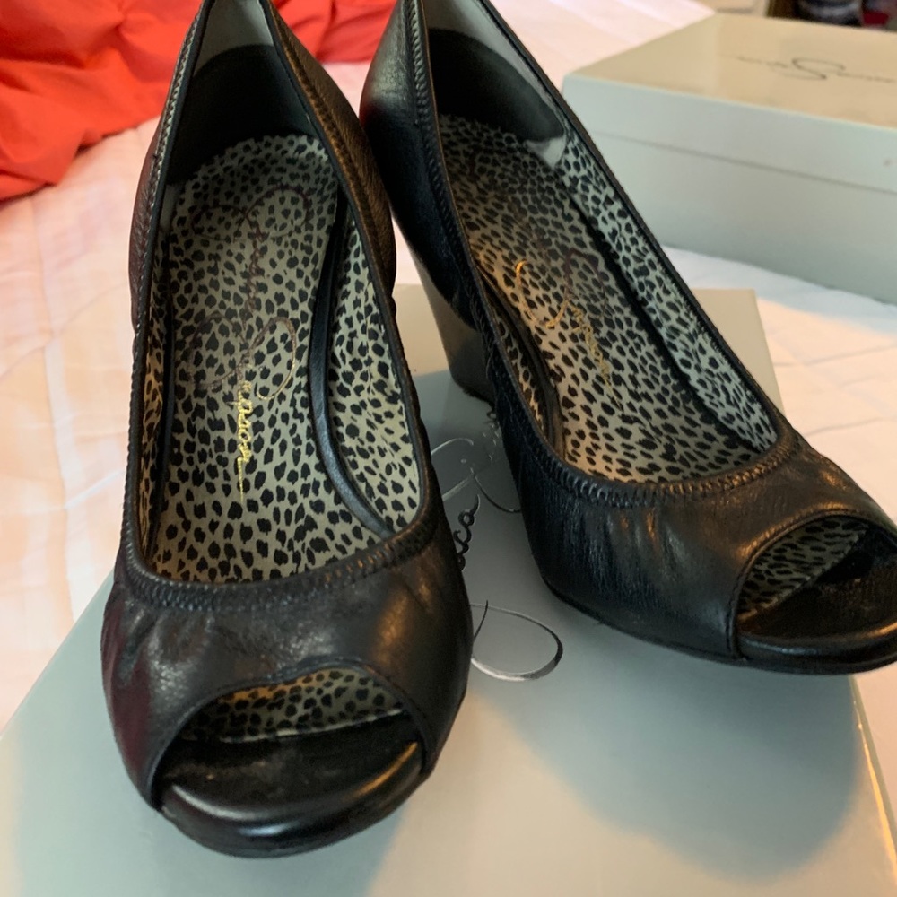 Jessica Simpson Black Wedge